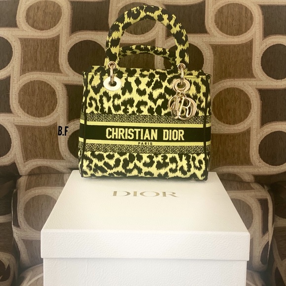 DIOR MEDIUM LADY D-LITE LIME POP MIZZA EMBROIDERY BAG! BRAND NEW! - Picture 3 of 14